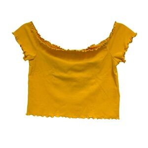 Divided H&M -  Yellow off the shoulder crop top
